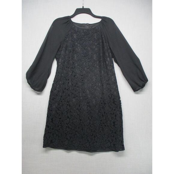Adrianna Papell Dresses & Skirts - Adrianna Papell Black Elegant Lace Overlay Classic Cocktail Shift Dress‎ Size 12